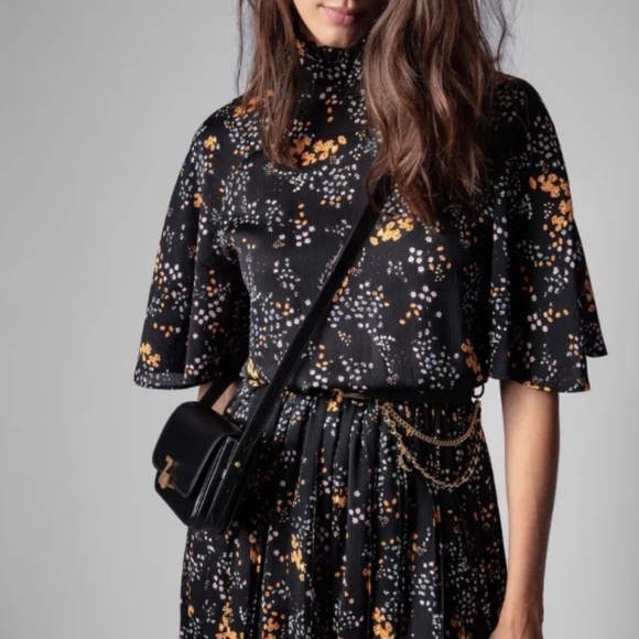 NWT $298 ZADIG & VOLTAIRE  Black Leather Zv Initiale Le Mini Hobo Bag! - Picture 7 of 7